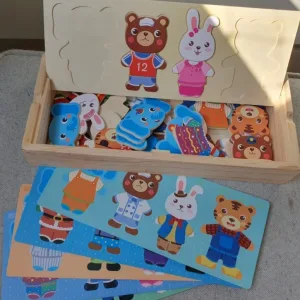 Ontvangen Houten Aankleed Puzzelset van klant M*****d.