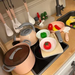 Ontvangen Kids Play Kitchen Cookware Toys Set van klant K****n.