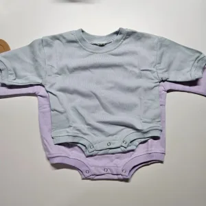 Ontvangen Baby Katoenen Lange Mouw Bubble Romper van klant E******c.