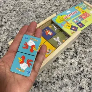Houten Dier Domino Spelset ontvangen van klant N***q.