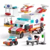 ambulance toy, building block set