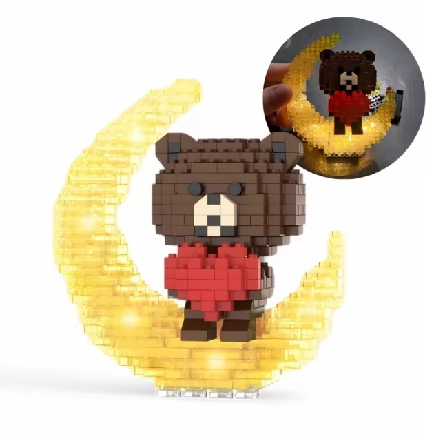 bear building blocks, light up bear