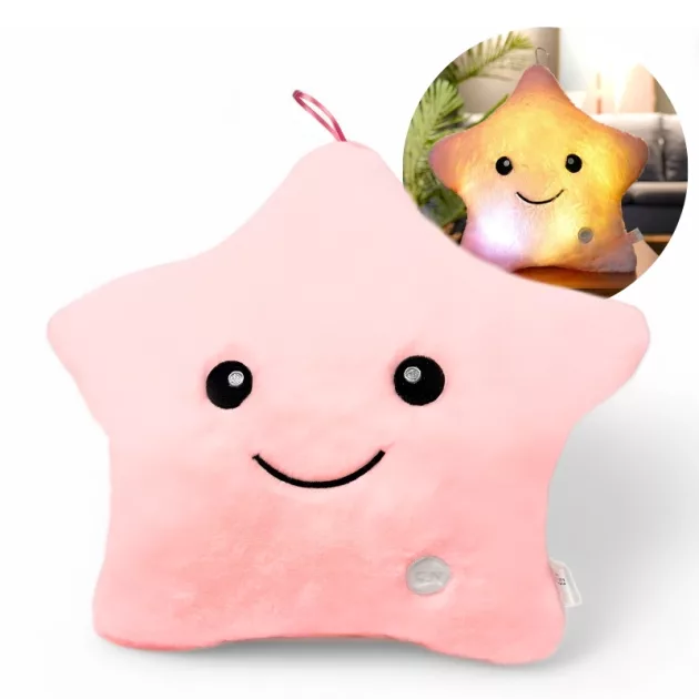 plush pillow, star pillow, star cushion, stuffed pillow, glowing pillow