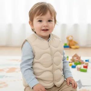 Stijlvol Katoenen Bodywarmer Mouwloos Warm Jasje voor Kinderen