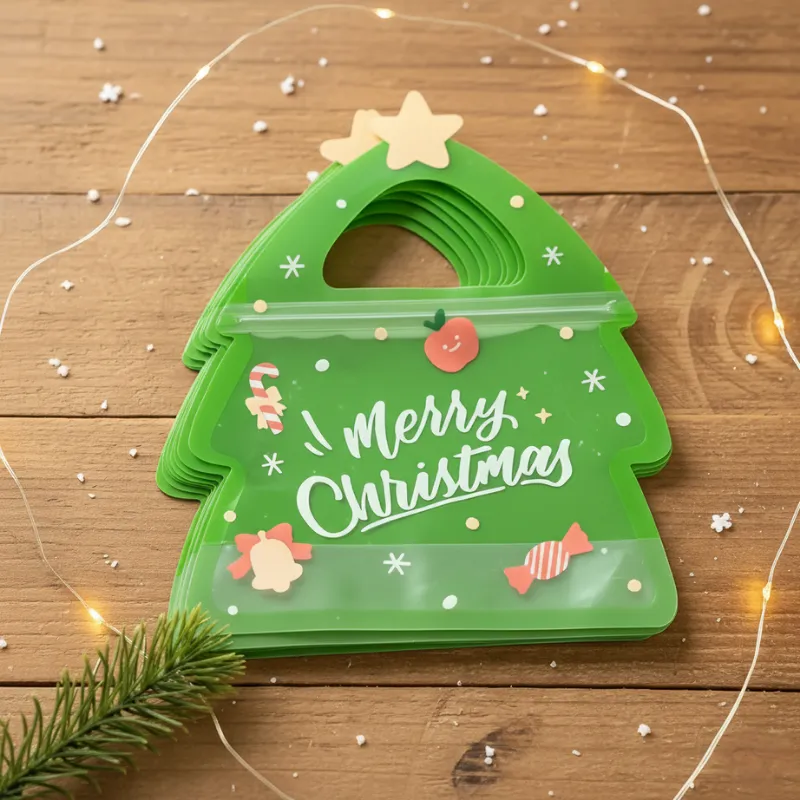 christmas seal bag, christmas gift pouch