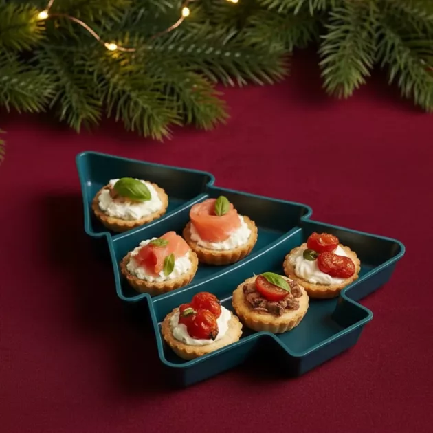 christmas tree plate, christmas tree fruit plate