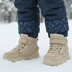 Pluche Warme Sneakerlaarzen Thermo Antislip Winterschoenen met Dikke Zool voor Kinderen
