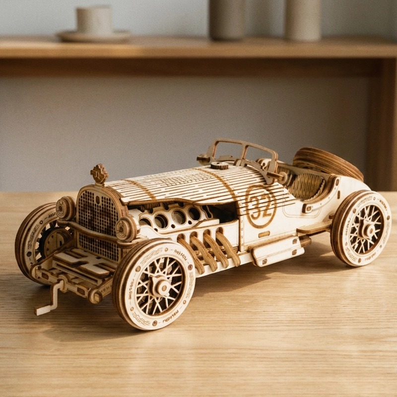 3d wooden puzzle, car building blocks