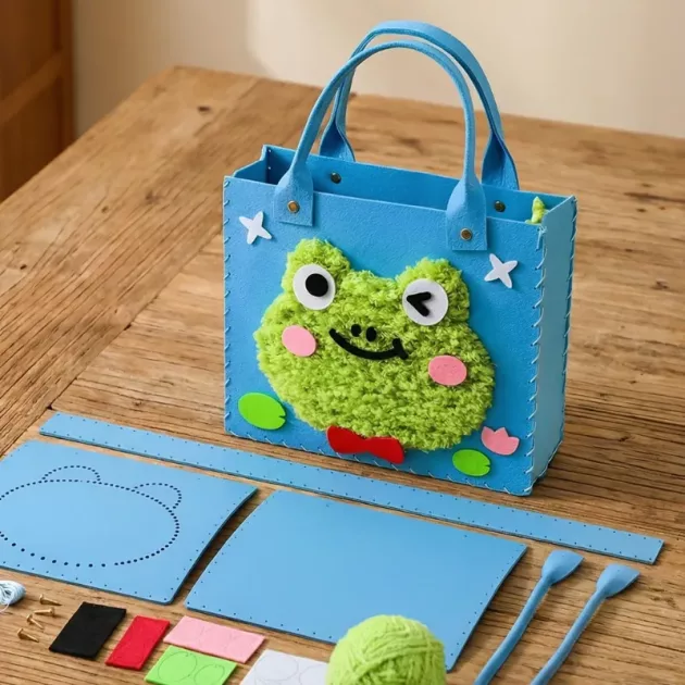 diy handbag kit, handbag making kit, diy felt bag, bag sewing kit