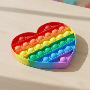 pop it toy, heart pop it toy, colourful fidget toy