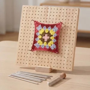 blocking board for knitting, crochet blocking board, granny square blocking board, crochet peg board, crochet square blocking board