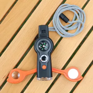 7-in-1 multifunctioneel survivalfluitje met kompas, buitenspeelgoed voor kinderen