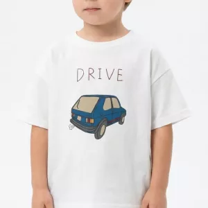 Casual katoenen zomer-T-shirt met auto voor kinderen